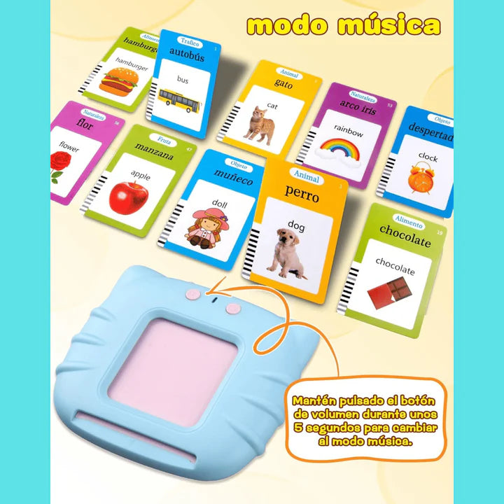VerbaLingo 3 modos - 114 Tarjetas Educativas en Español e Inglés + 100 Tarjetas GRATIS