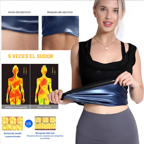 Camiseta Térmica de Sauna Femenina 2x1
