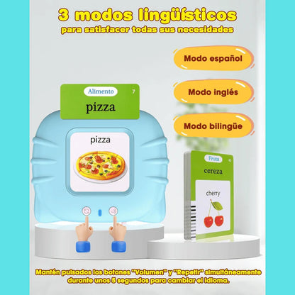 VerbaLingo 3 modos - 114 Tarjetas Educativas en Español e Inglés + 100 Tarjetas GRATIS