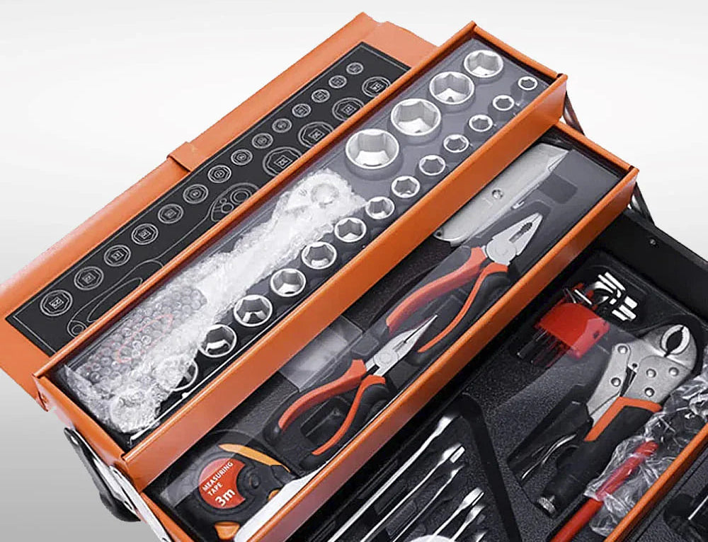 CAJA DE HERRAMIENTAS MAX PROFESIONAL DE 3 NIVELES | INCLUYE 85 PIEZAS 🛠️
