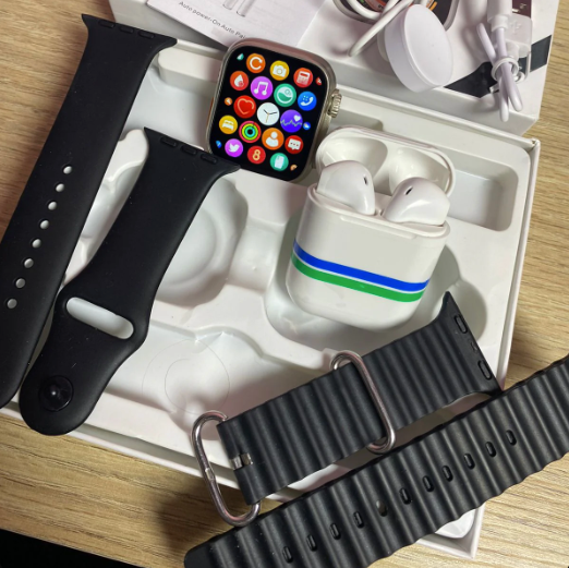 ⭐ SÚPER COMBO ⭐ SMART WATCH I8 ULTRA + AUDÍFONOS BLUETOOTH + DOS CORREAS