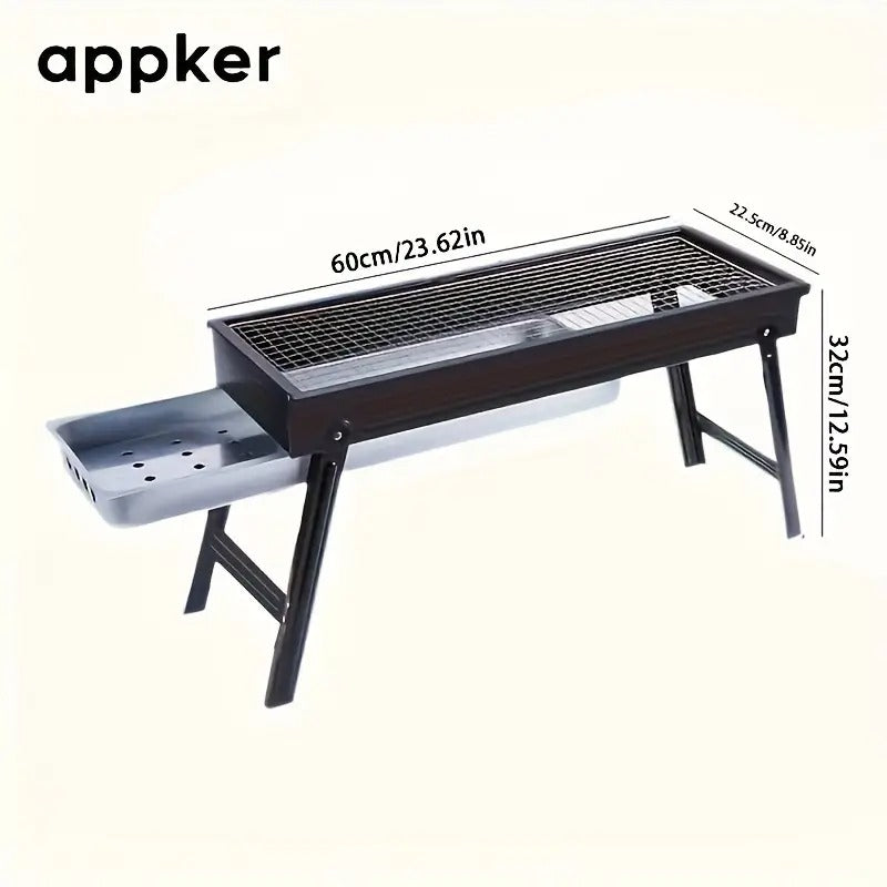 Parrilla Portátil de Acero inoxidable XL appker® mas 15% descuento en carne !! EXIGE LA ORIGINAL!!