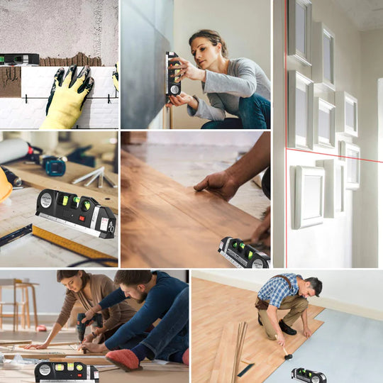 ProLáser FIXIT™ NIVEL + LASER + METRO + REGLA (4 en 1) : ¡Tus proyectos SIN ERRORES , SIN ESTRÉS!