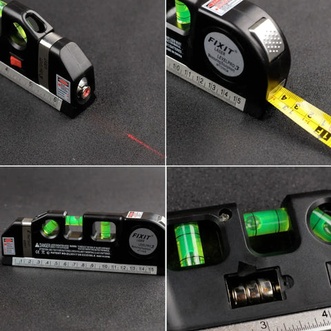ProLáser FIXIT™ NIVEL + LASER + METRO + REGLA (4 en 1) : ¡Tus proyectos SIN ERRORES , SIN ESTRÉS!