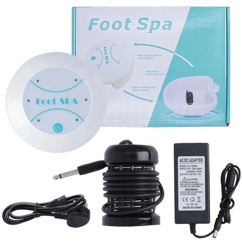máquina de desintoxicación iónica para pies: baño vibratorio para pies para terapia de salud y bienestar