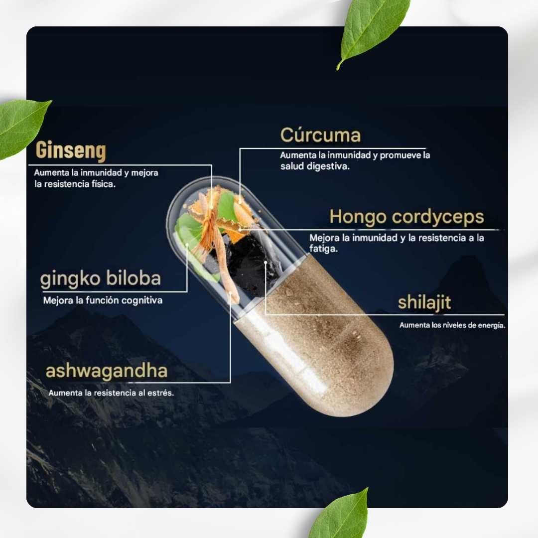 SHILAJIT MAX™ 8 EN 1 Fortificado SUBE TU TESTOSTERONA !