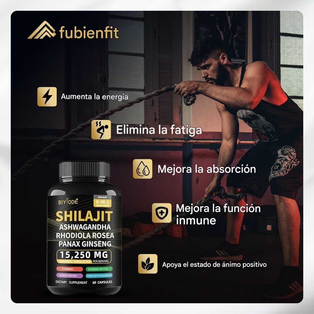 SHILAJIT MAX™ 8 EN 1 Fortificado SUBE TU TESTOSTERONA !