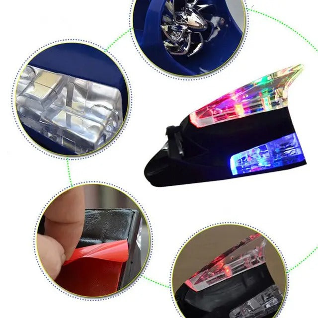 🌪️ Aleta Tiburón Eólica RGB – Estilo y Tecnología en Movimiento ( color negro )