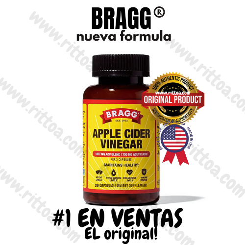 Bragg® Sidra de Manzana PREMIUM Capsulas l Salud Digestiva y Perdida de Peso