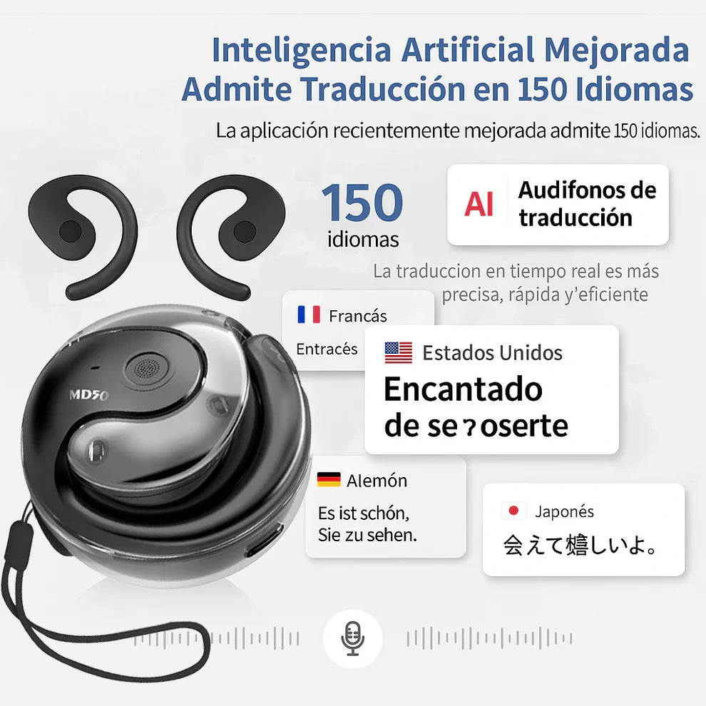 AI PODS ®| AUDIFONOS CON IA Y TRADUCCIÓN AUTOMÁTICA EN TIEMPO REAL