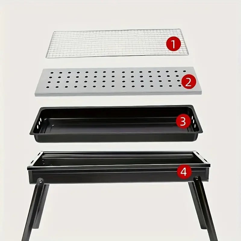 Parrilla Portátil de Acero inoxidable XL appker® mas 15% descuento en carne !! EXIGE LA ORIGINAL!!