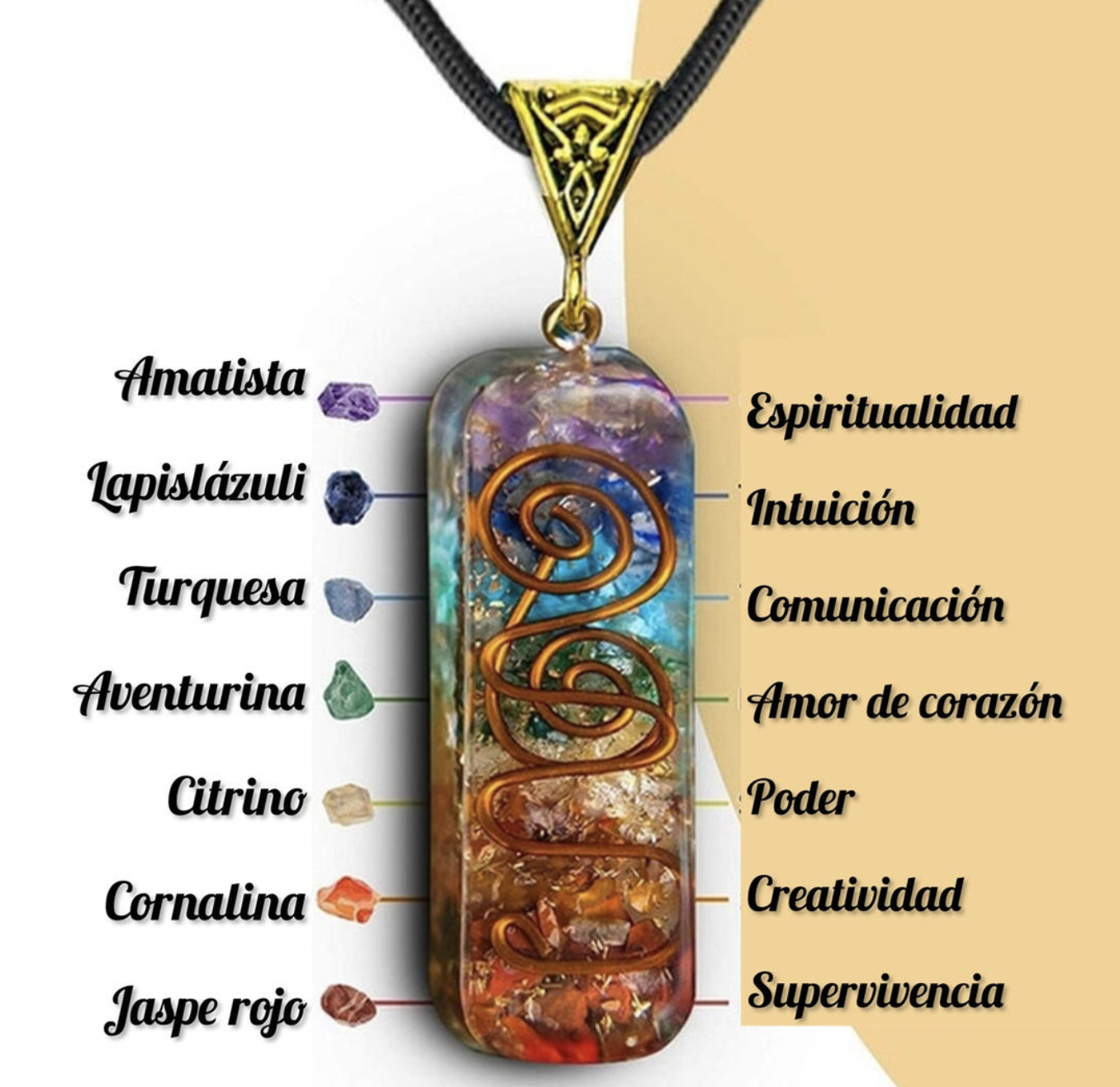 Om™ - Collar de los 7 chakras