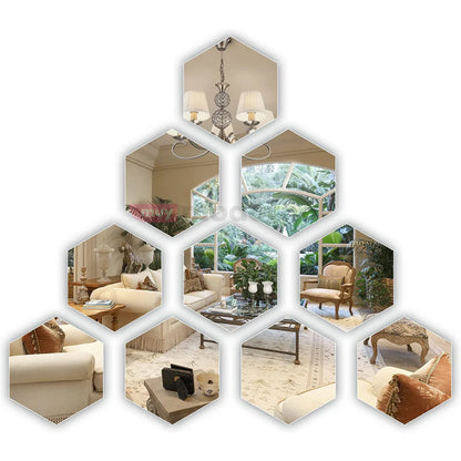 Espejos Decorativos Hexagonales flexy ® X6 unid.