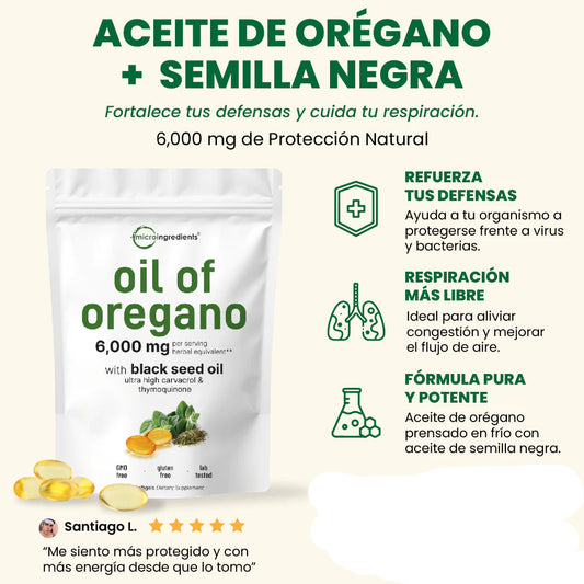ACEITE DE ORÉGANO PREMIUM CON ACEITE DE SEMILLA NEGRA