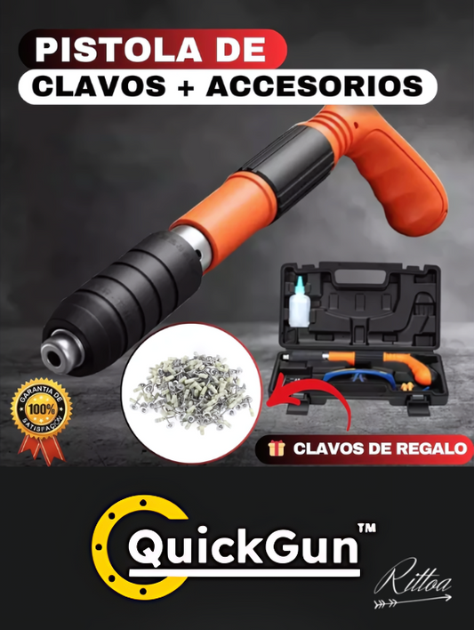 Pistola de Clavos  QUICK GUN  [Maletín + Clavos de Regalo +EPP ] 40%off ⏰