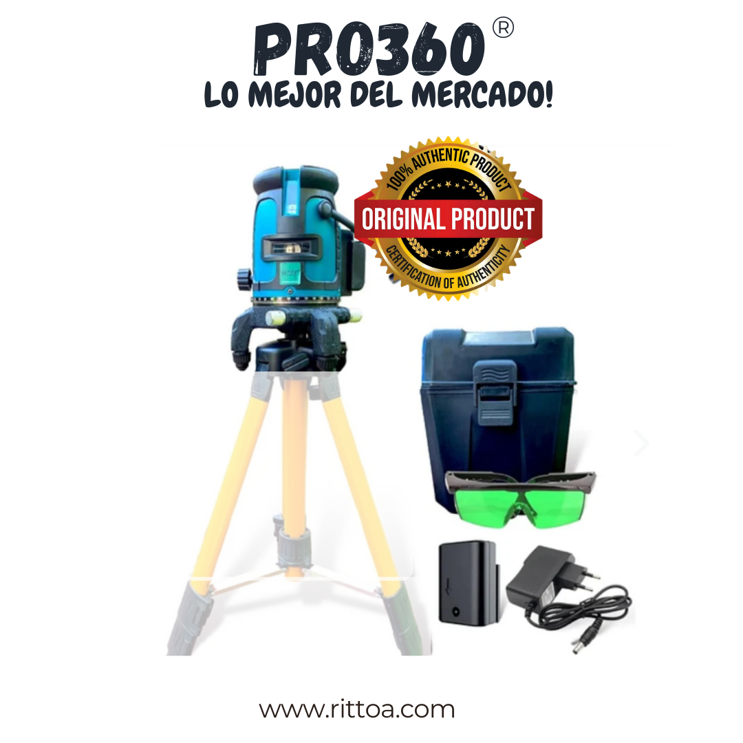 NIVEL LÁSER PROFESIONAL  360 De 5 Líneas  - Mide y nivela superficies a la perfeccion