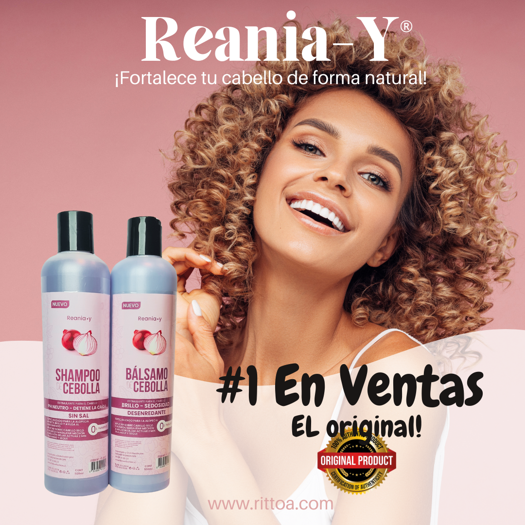 Shampoo + Balsamo Organico De Cebolla roja REANIA-Y®️