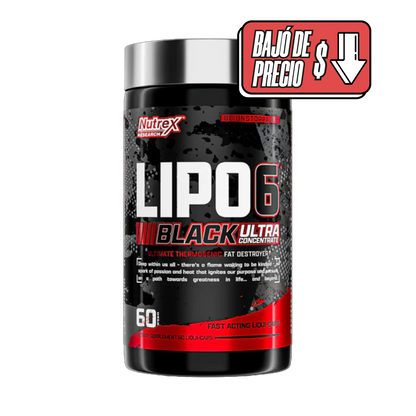 LIPO-6 BLACK ULTRA CONCENTRATE de Nutrex: Fórmula Súper Concentrada para la Pérdida de Grasa