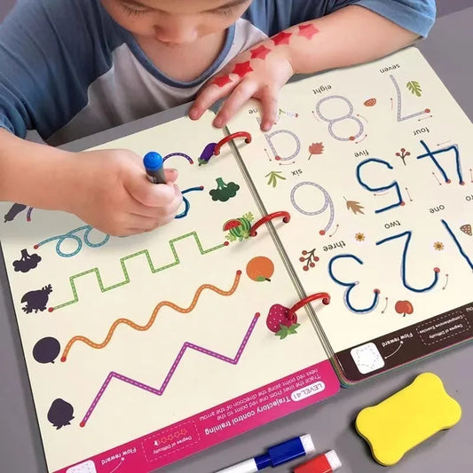 Libro de ejercicios Montessori para trazar líneas, números y patrones (2+ años) (+ REGALO )DOS MODELOS DIFERENTES SE ENVIA SEGUN STOCK DE PRODUCTO