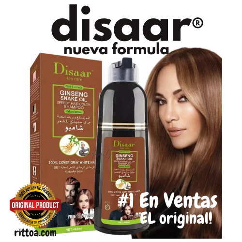 SHAMPOO DISSAR® CUBRE CANAS UNISEX 2 EN 1