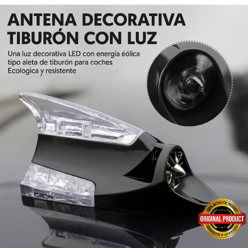 🌪️ Aleta Tiburón Eólica RGB – Estilo y Tecnología en Movimiento ( color negro )