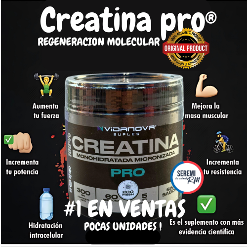 Creatina PRO Monohidratada 300g de 200MESH