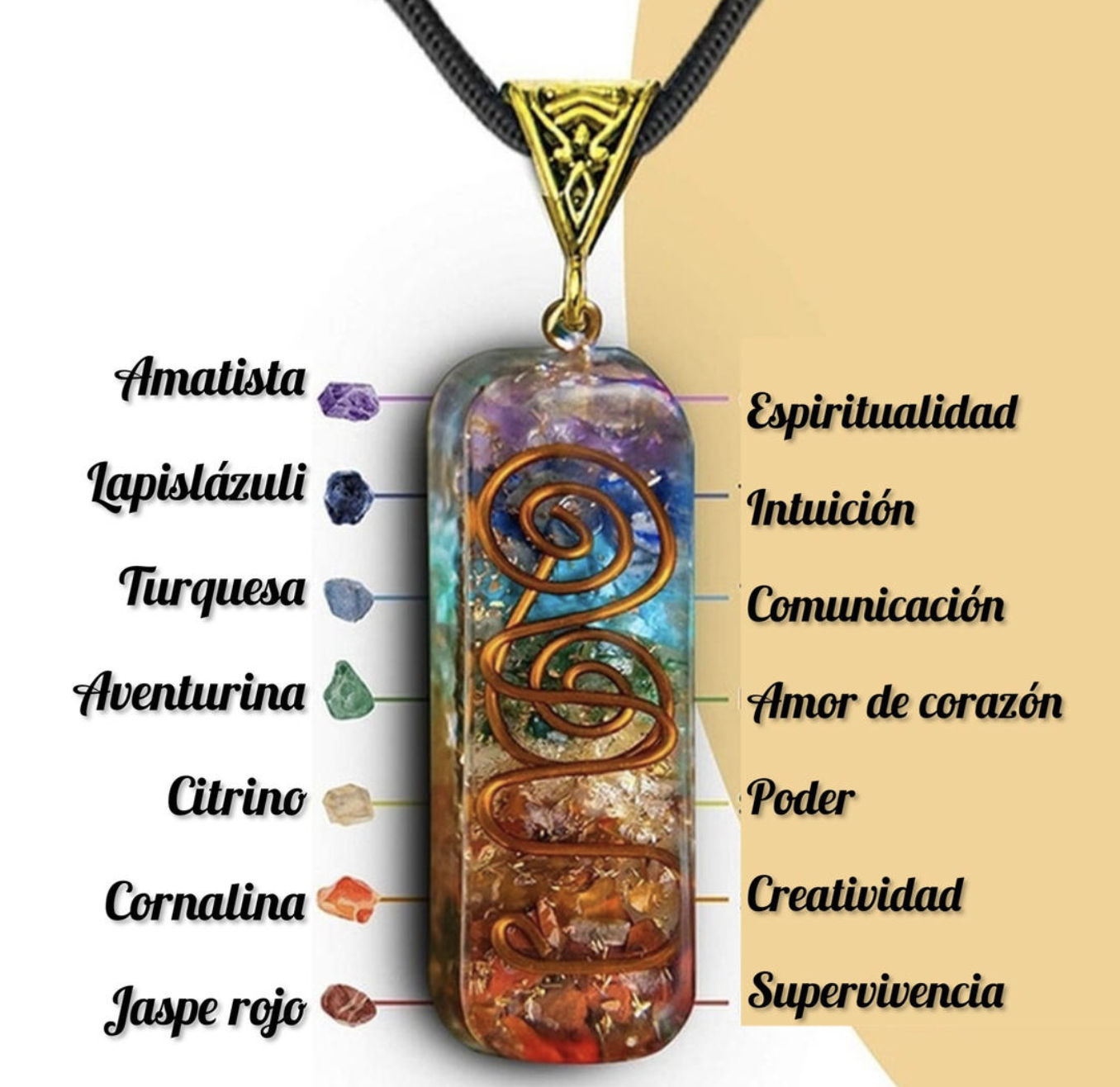 Om™  - Collar de los 7 chakras